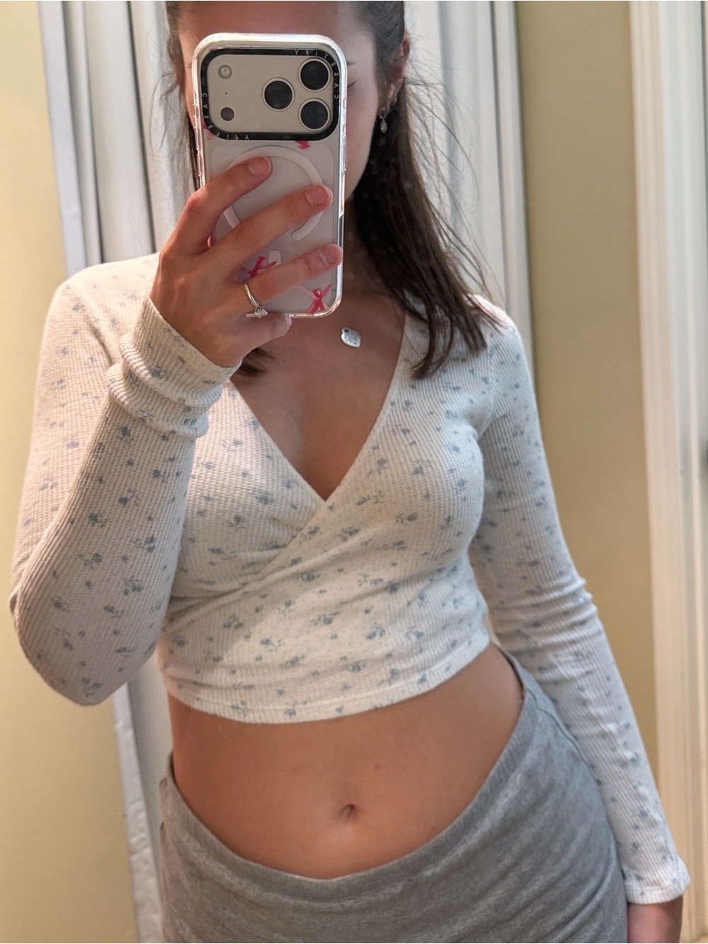 Brandy Melville Thermal Wrap Top